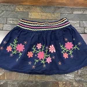 Talbot Kids Linen Embroidered Skirt